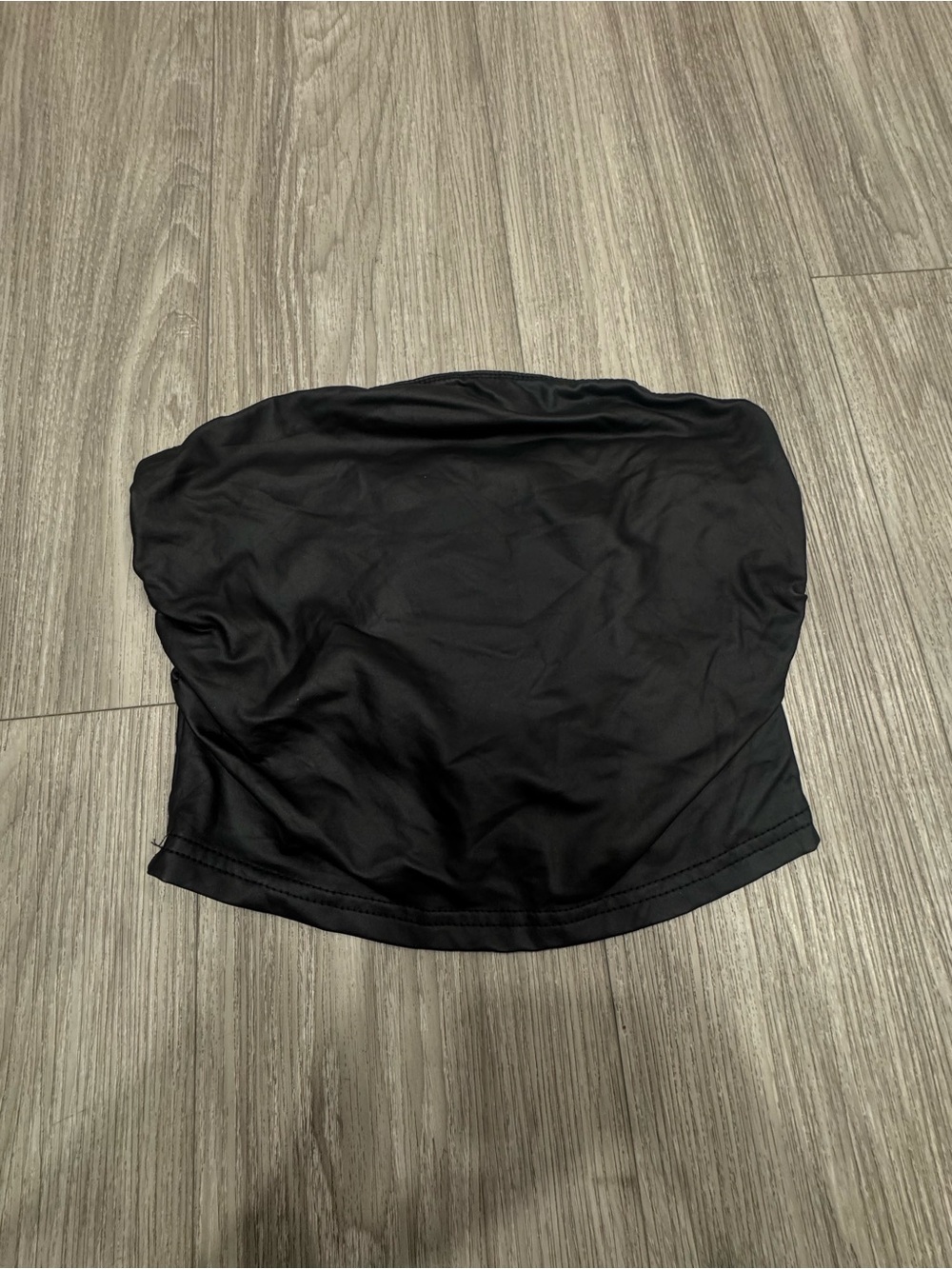 SHEIN Black Strapless Crop Tube Top